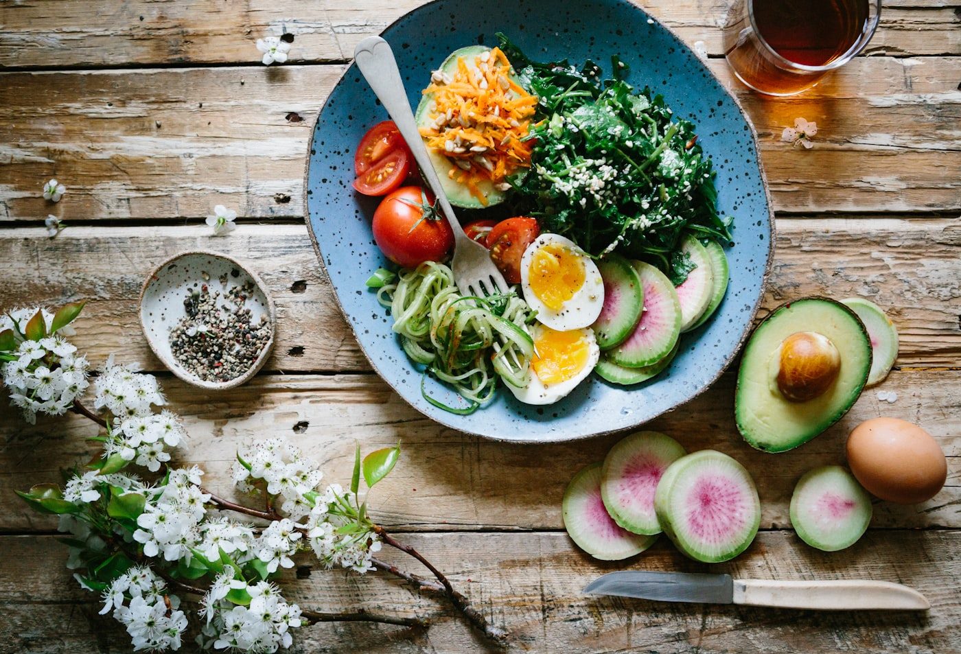 A vibrant, healthy salad bowl