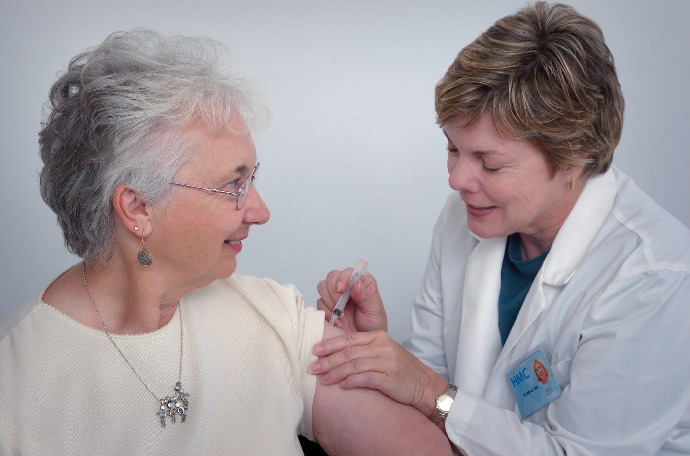 Clinician caring for an elderly patient at Ringwood Specialist Group